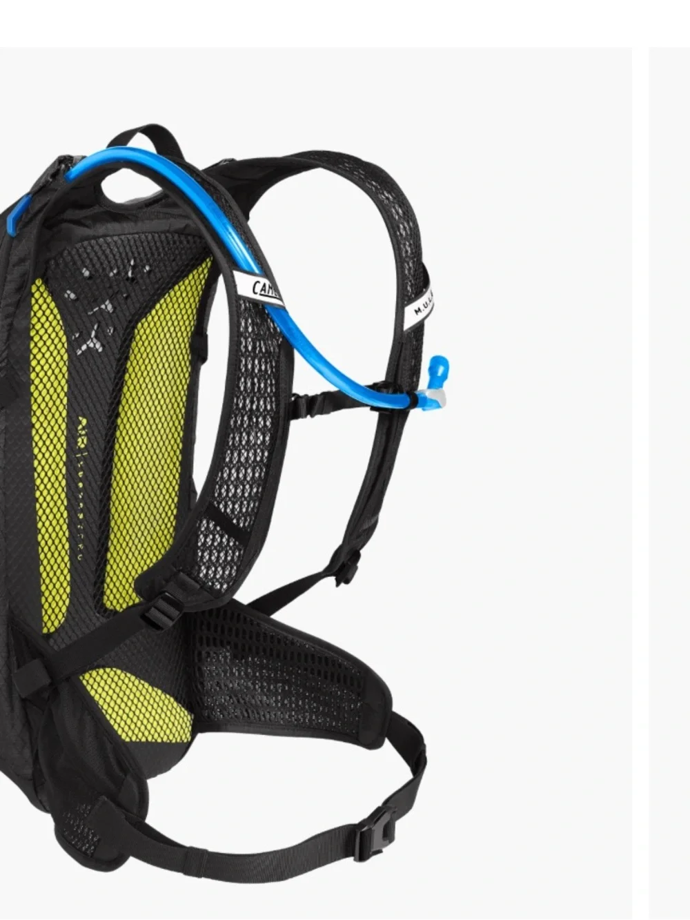 Camelbak Black Backpack with Blue Hydration Tube